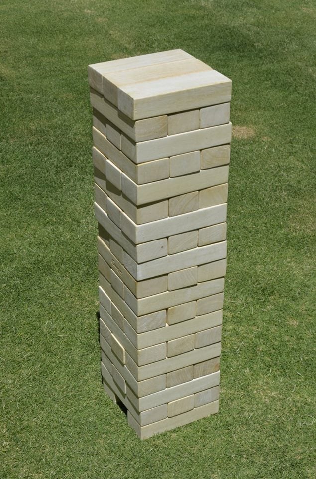 Giant tumble tower $30, stands 90cms tall at the start of the game, for adults and kids 8+